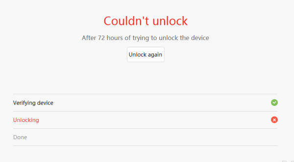 Gagal Unlock Disuruh Menunggu Selama 72 jam