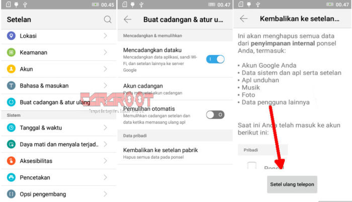 Factory Reset Lenovo
