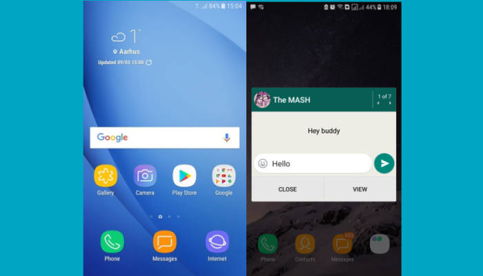 Membalas Pesan Whatsapp Melalui Panel Pemberitahuan