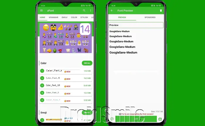 Ganti Font Realme Menggunakan zFont