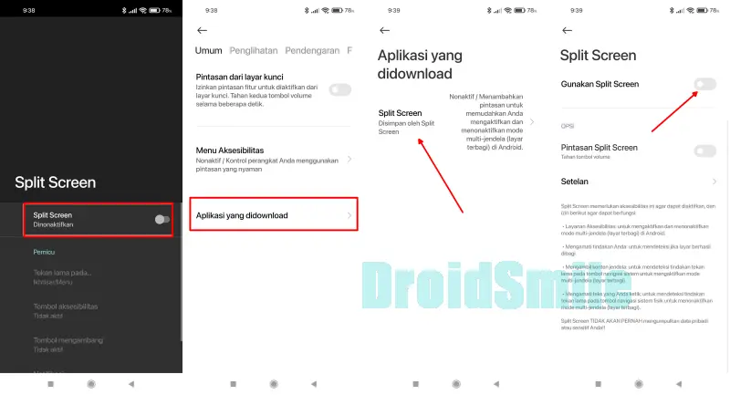 Split Screen Shortcut