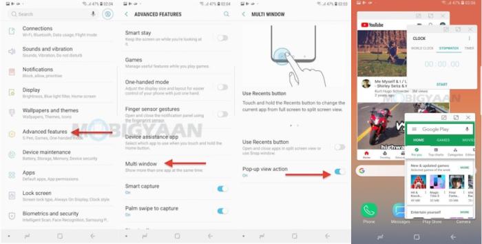 Cara Mengaktifkan Multi Window Popup view
