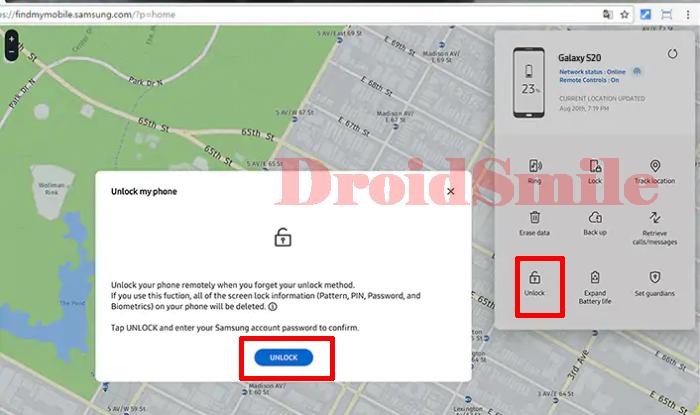 Cara Reset Samsung A12 Lupa Pola via Find My Mobile
