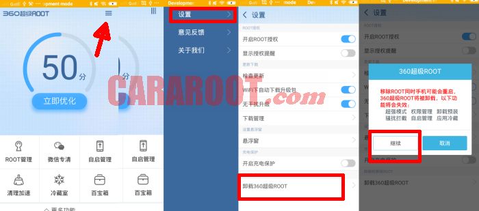Cara Unroot 360Root
