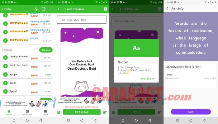 Cara Mengubah Font Hp Itel Vision 1 via zFont