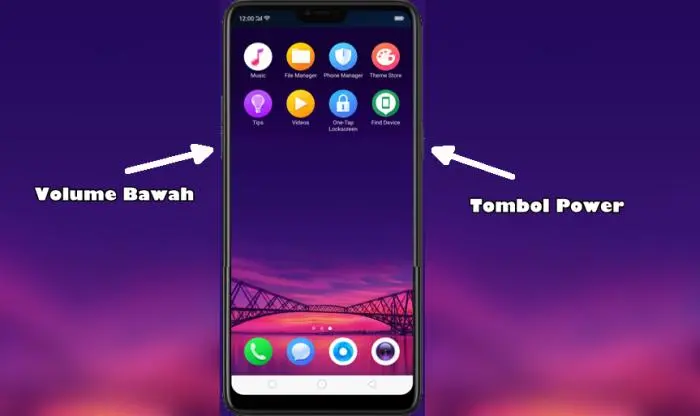 Cara Screenshot Oppo Dengan Kombinasi Tombol