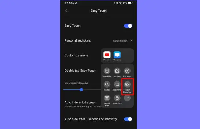 Cara Merekam Layar Vivo Menggunakan Easy Touch