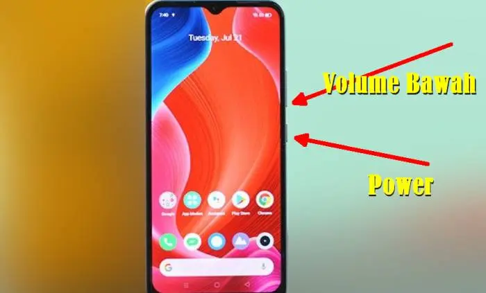 Cara Screenshot Realme Kombinasi Tombol