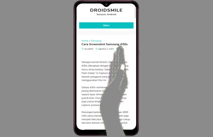 Cara Screenshot Samsung A50s Gestur Tangan