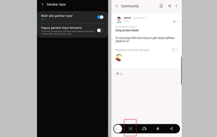 Screenshot Panjang Samsung