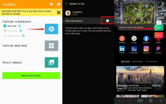 Cara Screenshot Menggunakan LongShot