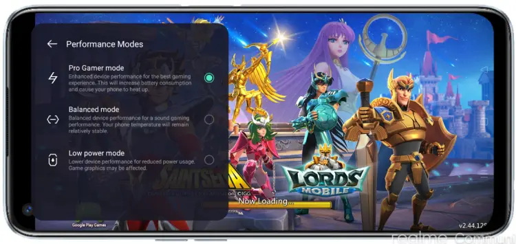 Performance Mode Game Space Realme