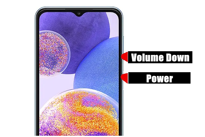 SS samsung A23 Kombinasi Tombol