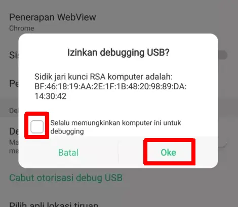 Izinkan Debugging USB Xiaomi