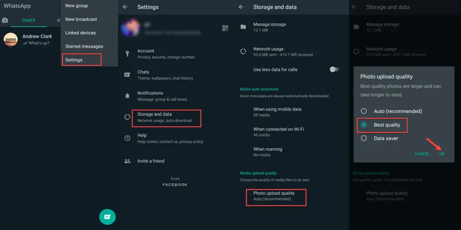Pengaturan Kualitas Terbaik di WhatsApp