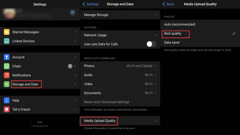Pengaturan WA Kualitas Foto Terbaik di iPhone