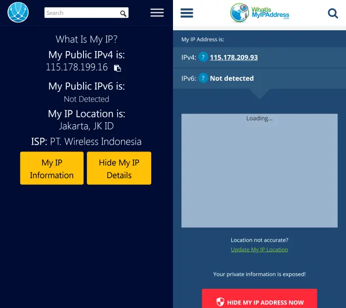 Cek IP Address Melalui Website