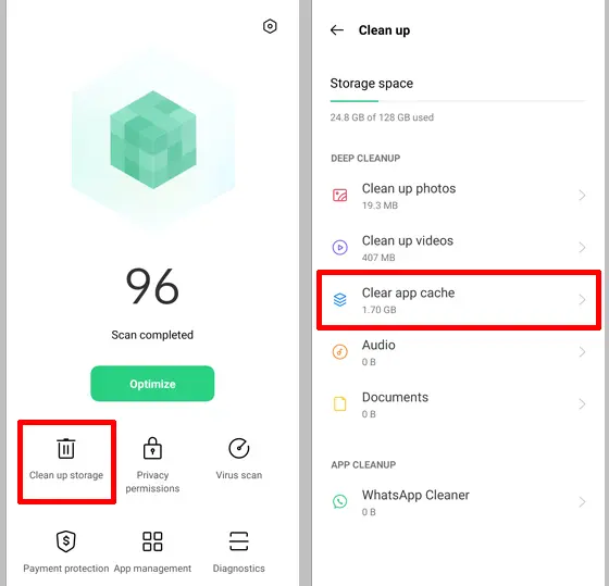 Hapus Cache Semua Aplikasi