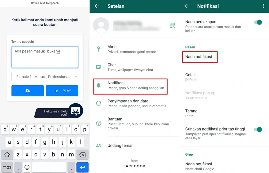 Mengubah Nada Dering WA Menjadi Suara Google