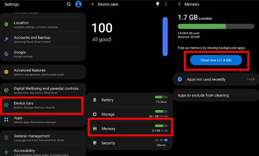 Membersihkan Cache Dengan Aplikasi Device Care
