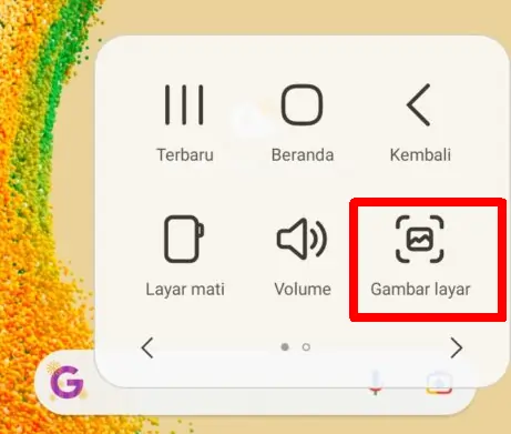 SS Galaxy A34 Menggunakan Menu Asisten