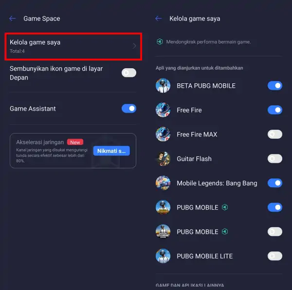 Masuk Ke Menu Kelola Game