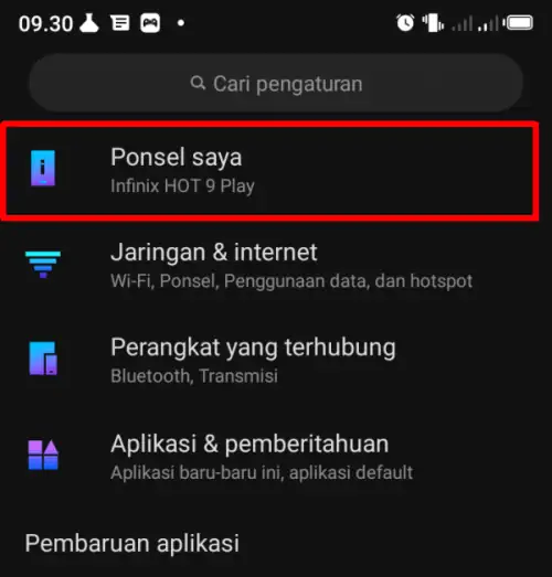 Buka Pengaturan Ponsel