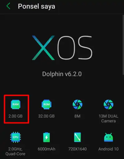 Cek Kapasitas RAM Melalui Menu Pengaturan