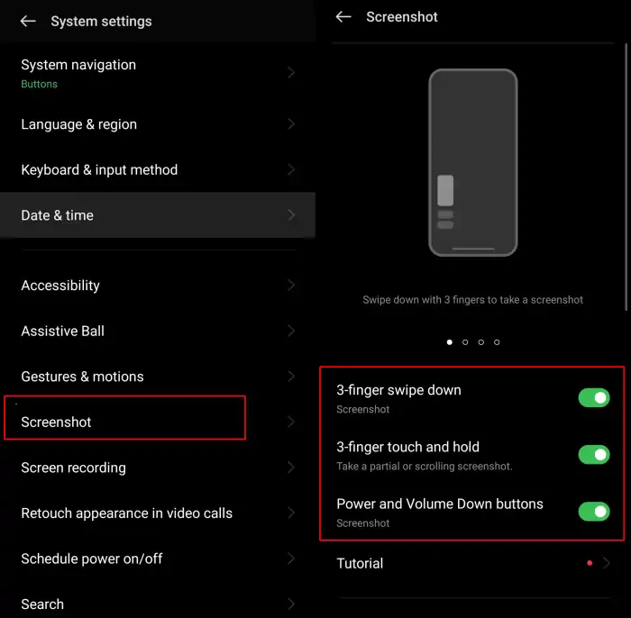 Cara Screenshot 3 jari di Hp Oppo A55