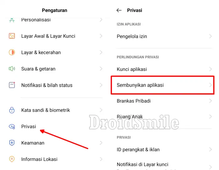 Masuk Ke Pengaturan Privasi Realme