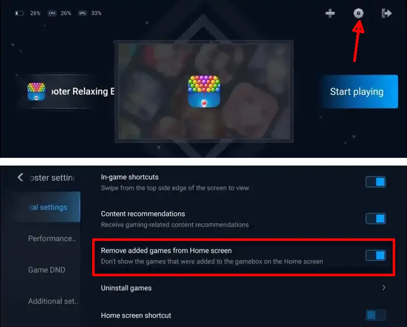 Menyembunyikan Game Menggunakan Game Turbo