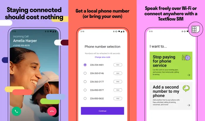 Textnow - Aplikasi Pembuat Nomor Virtual