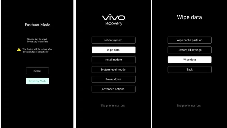 Cara Hard Reset Vivo Y17 Lewat Recovery Mode