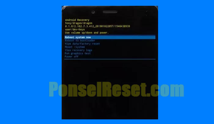 Cara Reset HP Sony Xperia via Recovery Mode
