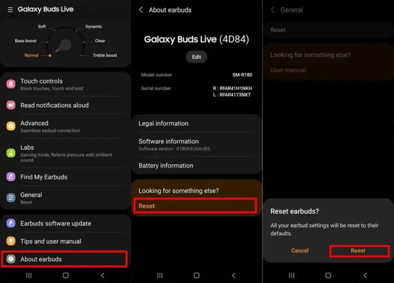 Factory Reset Galaxy Buds