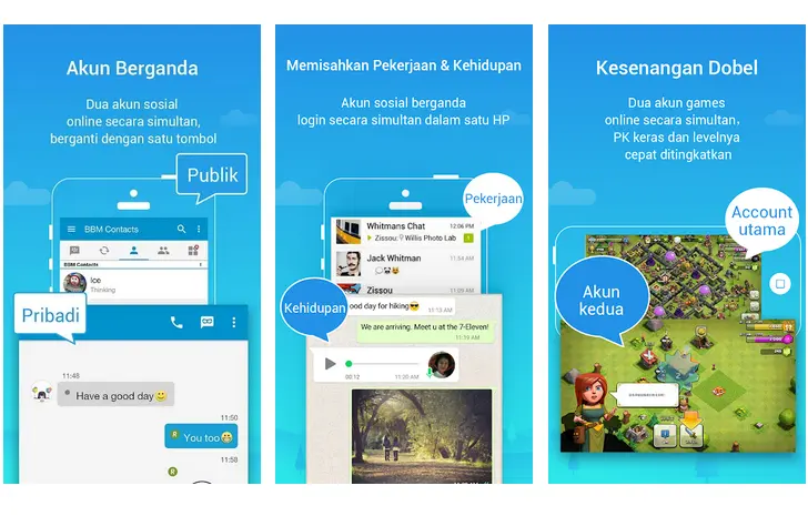Menggandakan Aplikasi Dengan Parrarel Space
