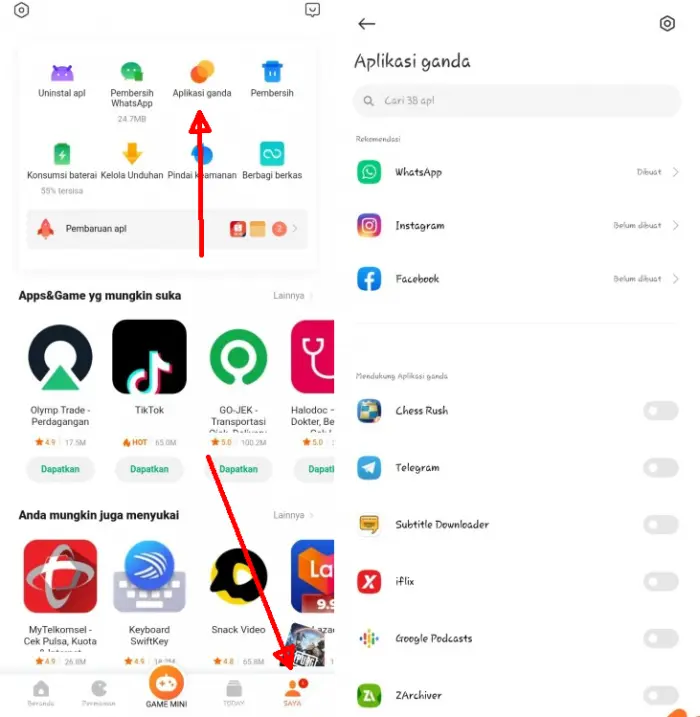 Fitur Aplikasi Ganda di GetApps